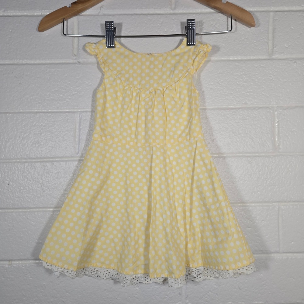 Vtg Cherokee‎ Polka Dot Dress Baby Girl 18M Eyelet Retro Easter Church Spring